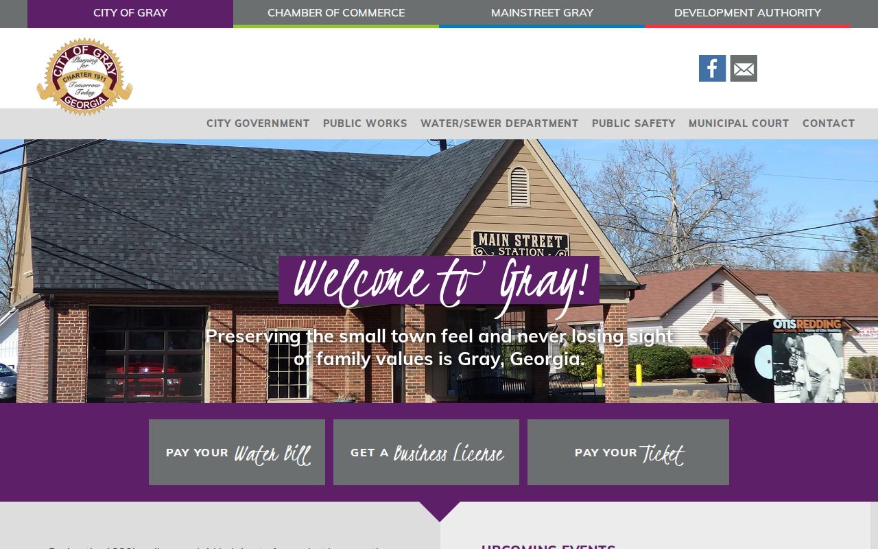 Gray warrants and municipal court links on the official city website