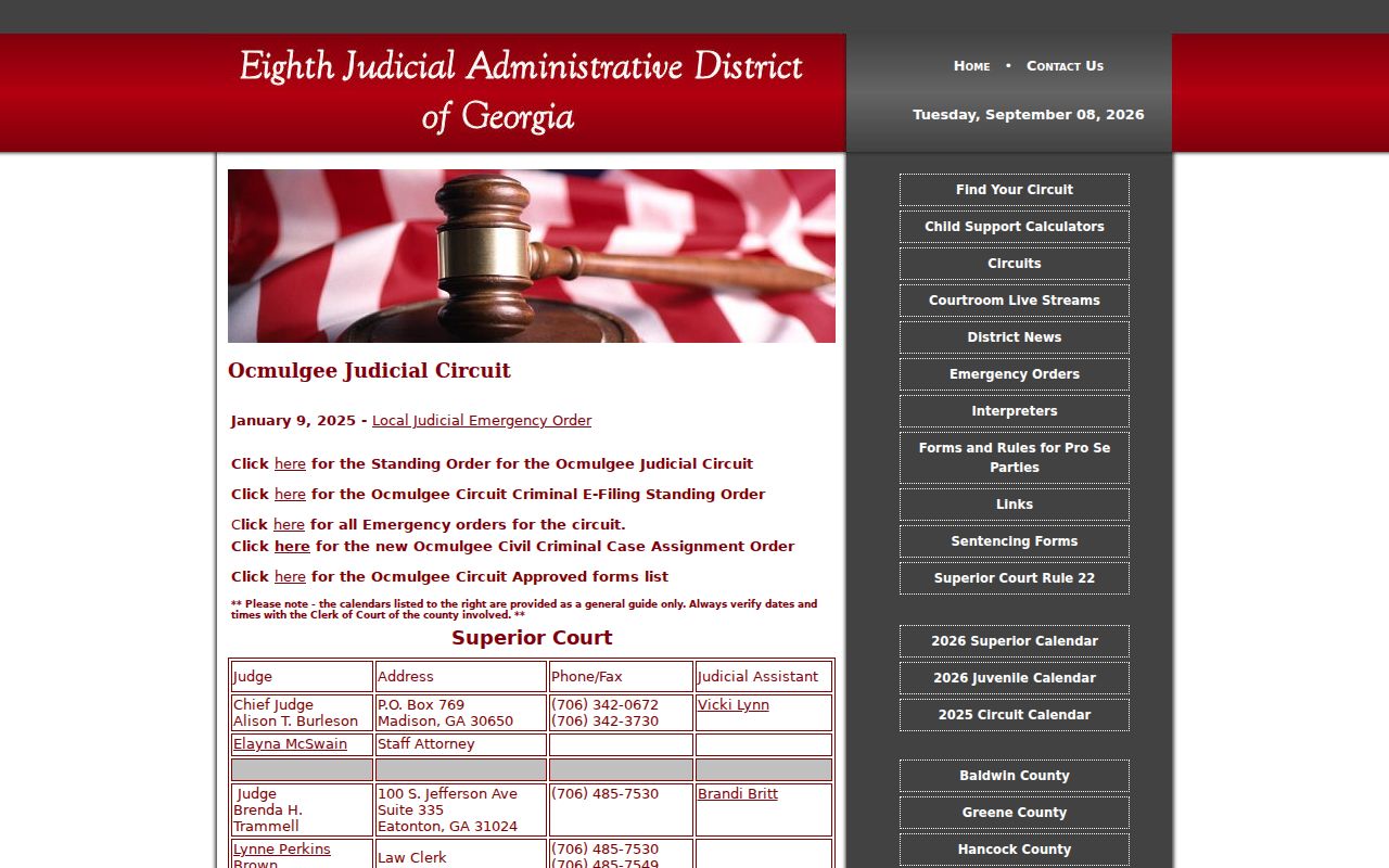 Ocmulgee Judicial Circuit context for a Jones County warrant check