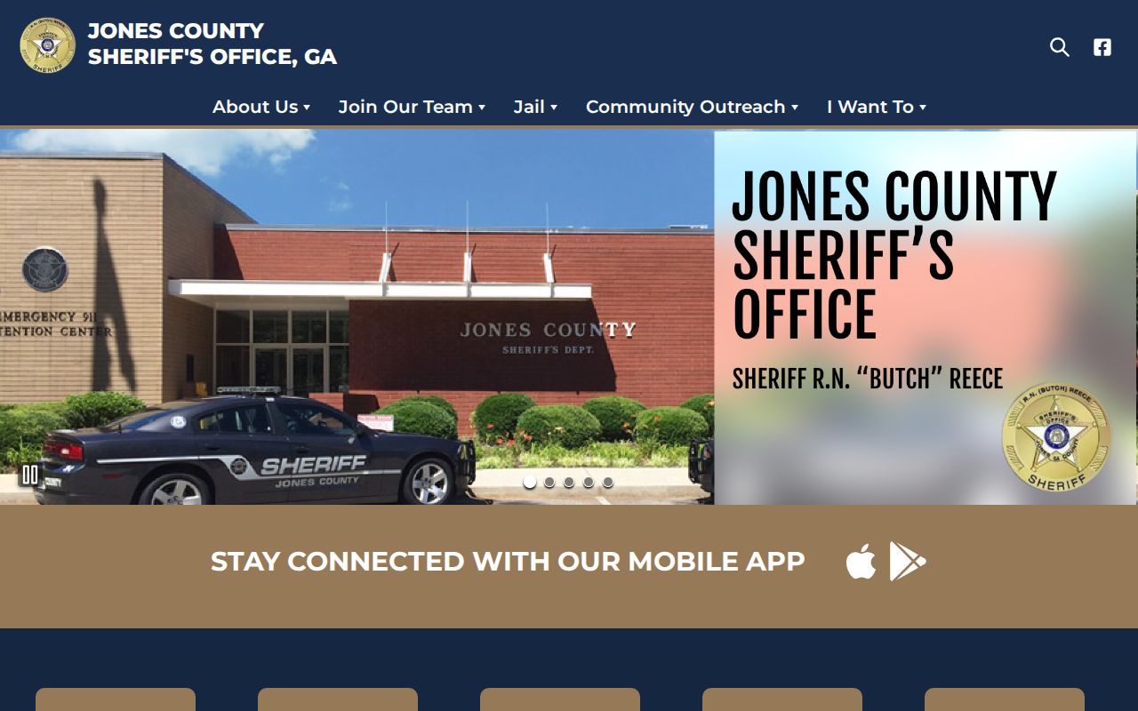 Jones County active warrant search source on the sheriff homepage