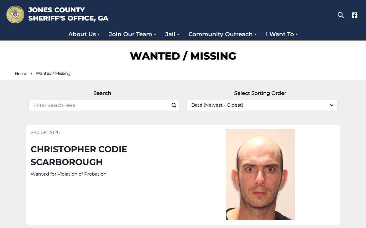 Jones County most wanted official advertised program route